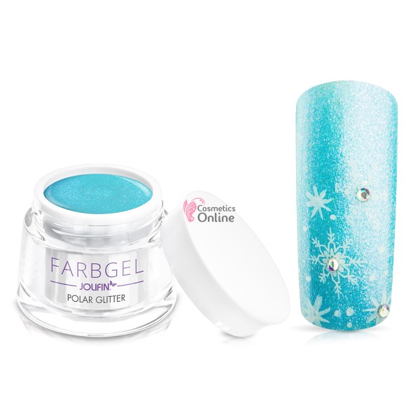 Gel UV Jolifin cu sclipici Polar Glitter 5 ml